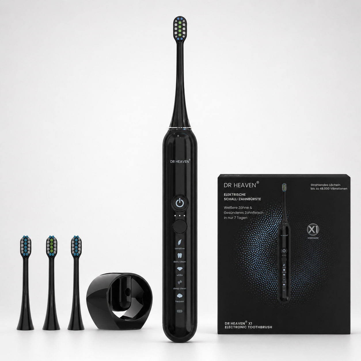Xi Schallzahnbürste – Professional Set (Inkl. Soft, Medium & Hard Aufsatz)