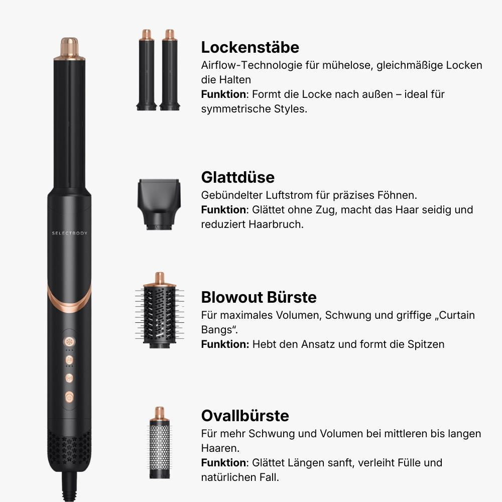Air-X Hairstyler: Föhnen, Glätten & Locken in einem Gerät