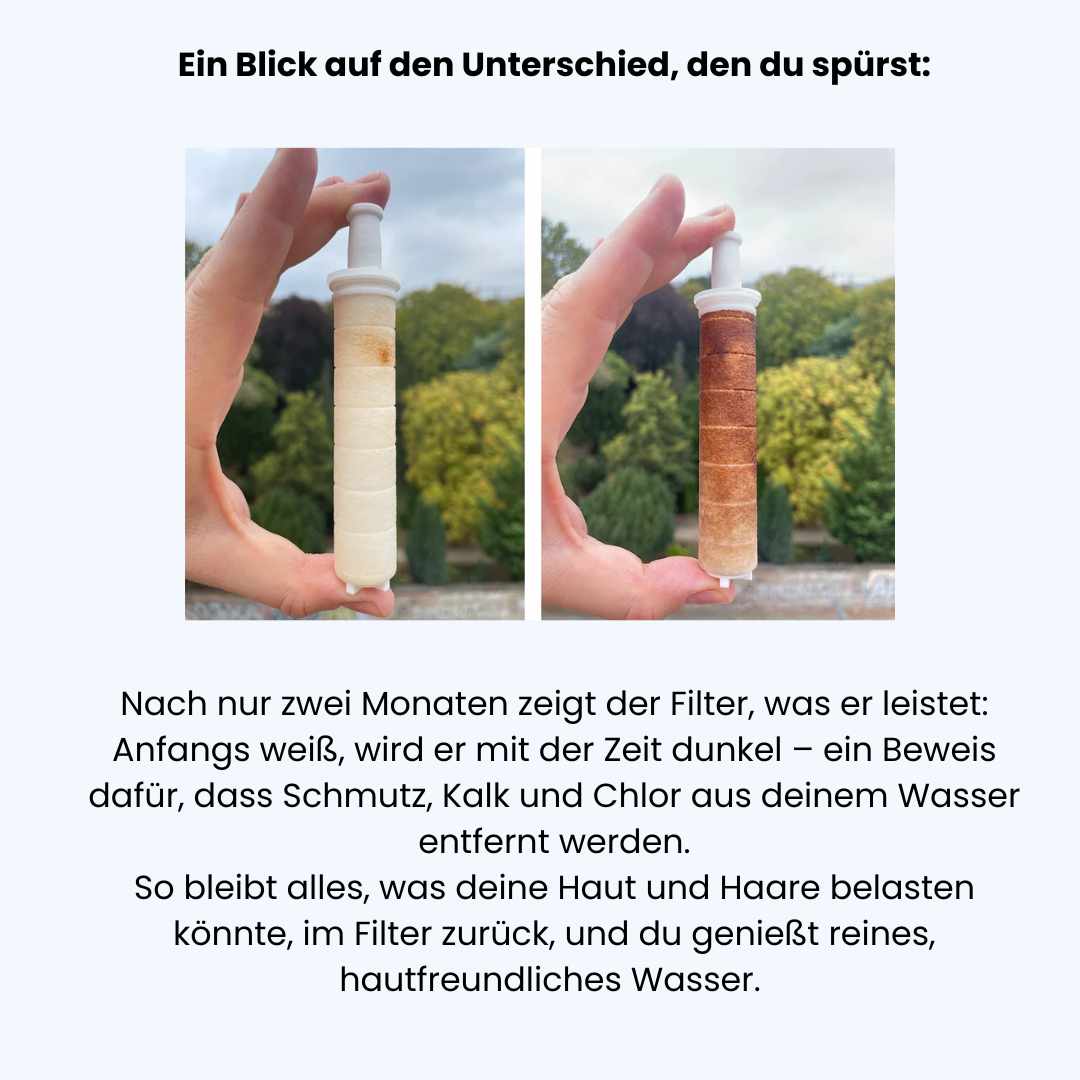 Elekshower Vitamin-C Duschkopf filtert Chlor & Kalk für weiches Duschwasser