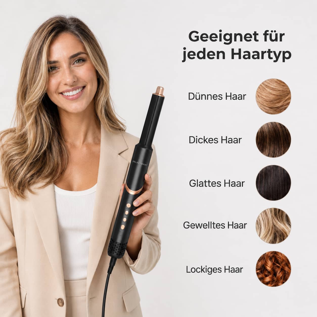 Air-X Hairstyler: Föhnen, Glätten & Locken in einem Gerät
