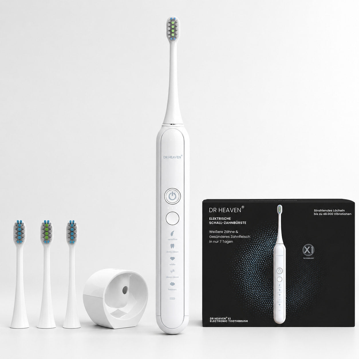 Xi Schallzahnbürste – Professional Set (Inkl. Soft, Medium & Hard Aufsatz)