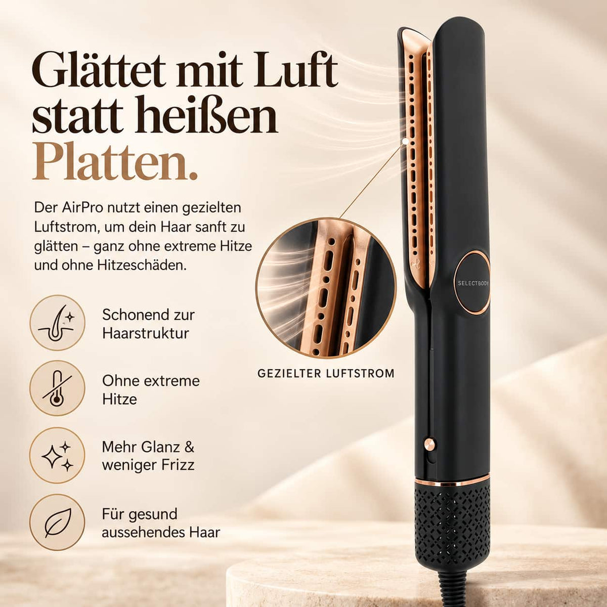AirPro - 2in1 Glätten und Föhnen