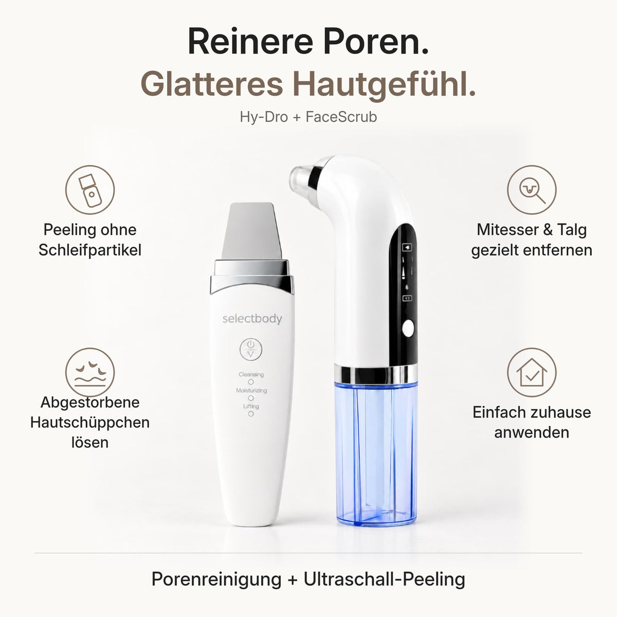 Face Scrubber - entfernt sanft Mitesser & Unreinheiten