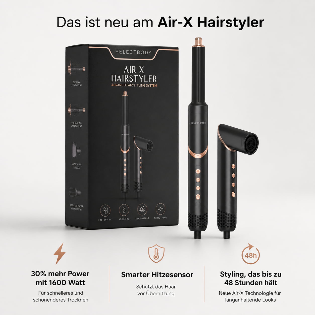 Air-X Hairstyler: Föhnen, Glätten & Locken in einem Gerät